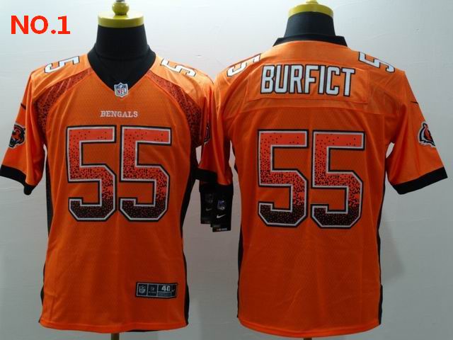 Cincinnati Bengals #55 Vontaze Burfict Orange Drift Fashion Jersey;
